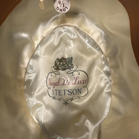 VTG Royal De Luxe Stetson GLB Silver/Grey Felt Fedora Hat Size L 1/8 Oval - Picture 8 of 13